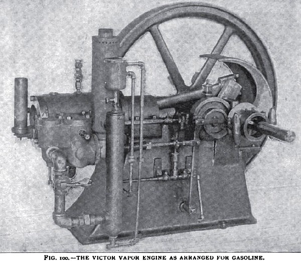 The Victor Vapor Engine as Arranged for Gasoline